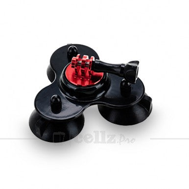 Removable Tri-Angle Suction Cup Mount with CNC aluminum Alloy & Screw for Gopro Hero 3+ & 3 & 2 & 1 |image 1