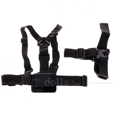 A Model Chest Band With B Model Head Band for GoPro Hero 1 2 3 & 3+ - Black |image 1