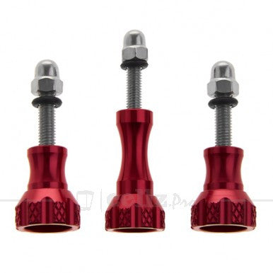 Aluminum Thumb Knob Stainless Bolt Nut Screw for GoPro Hero 1 2 3 & 3+ - Red |image 1